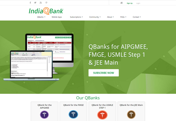 Qbanks for AIPGMEE, FMGE, USMLE Step 1 & JEE Main